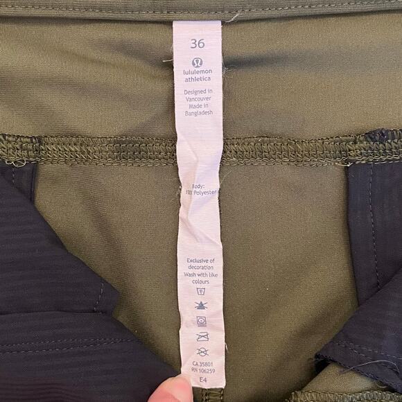 Lululemon Kahuna 2.0 Shorts Men's 36 Chino Green 10" Stretch Golf Sporty Outdoor - Picture 4 of 11